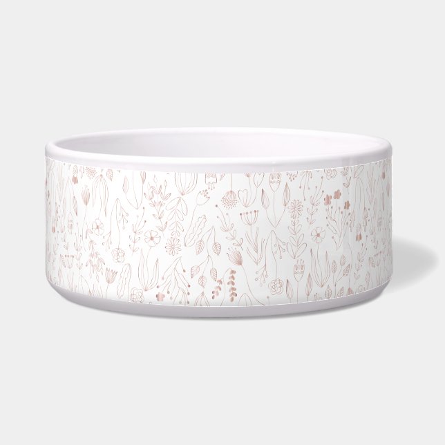Rose Gold Floral Pattern Bowl (Front)