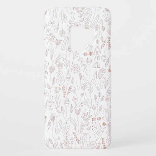 Rose Gold Floral Pattern Case_Mate Samsung Galaxy S9 Case