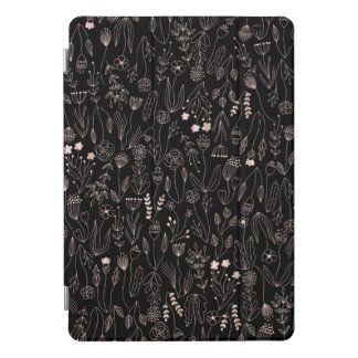 Rose Gold Floral Pattern iPad Pro Cover