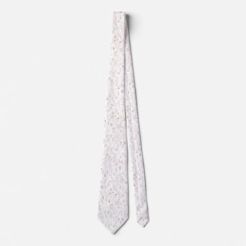 Rose Gold Floral Pattern Neck Tie