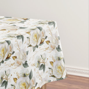 Rose Gold Floral Tablecloth