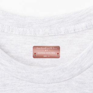 Rose Gold Flower Business Name Size Clothing Kids' Labels