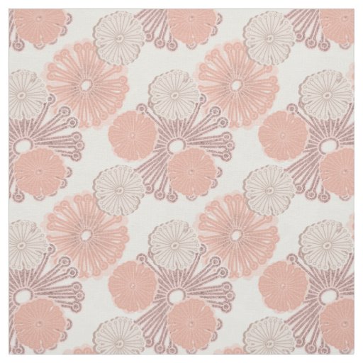 Rose Gold Flower Pattern Fabric