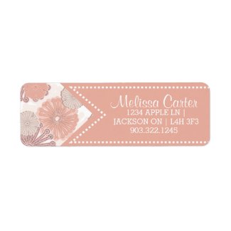 Custom Rose Gold Floral Labels from Zazzle