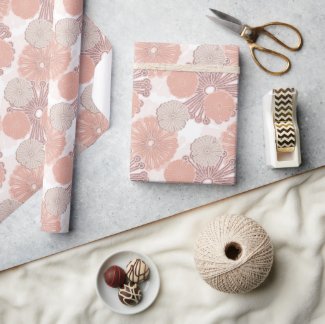 Rose Gold Flower Pattern