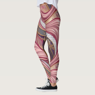 Rose Gold Fluid Streetwear Leggings