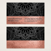 Rose Gold Foil and Damask Pattern (Front & Back)