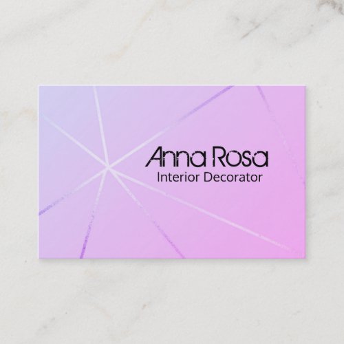  Rose Gold Foil Blue Pink Modern Geometric Business Card