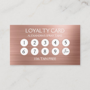 Rose Gold Foil   Blush Pink Foil Loyalty Punch