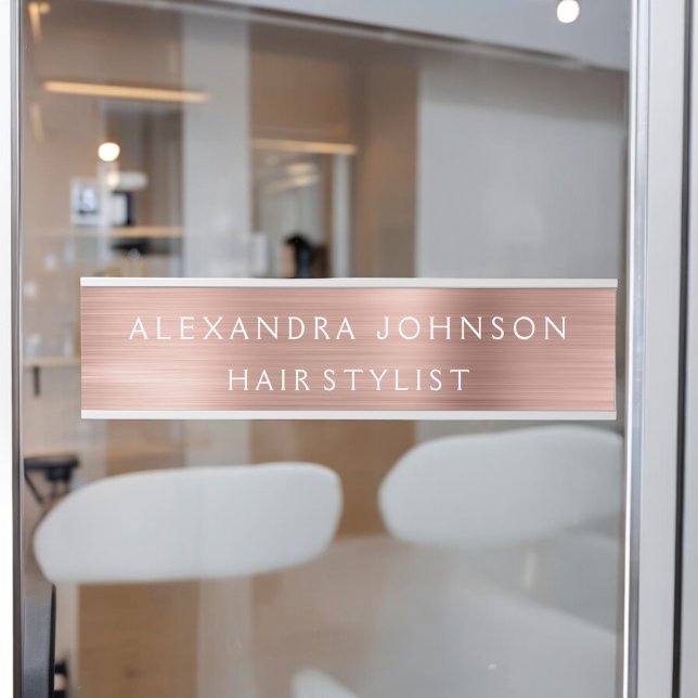 Rose Gold Foil | Blush Pink Foil Modern Door Sign (Creator Uploaded)