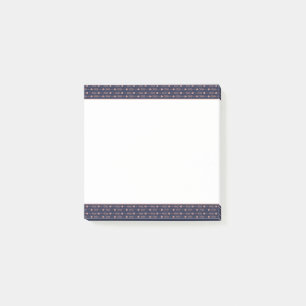 Rose Gold Foil Bohemian Tribal Arrows on Navy Blue Post-it Notes