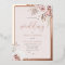 Rose Gold Foil Border Blush Floral Wedding
