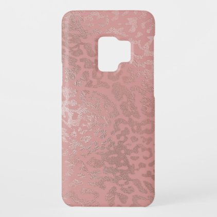 Rose Gold Foil Cheetah Animal Pattern Case-Mate Samsung Galaxy S9 Case
