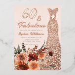 Rose Gold Foil Dress Boho Floral 60th Birthday Foil Invitation<br><div class="desc">Rose Gold Foil Dress Boho Floral 60th Birthday Foil Invitation

See other invitations in our Niche and Nest Store</div>