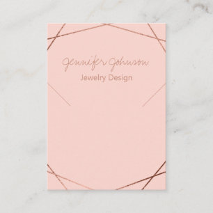 Rose Gold Foil Geometric Necklace Display Card