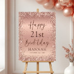 Rose Gold Foil Glitter 21st Birthday Welcome Foam Board<br><div class="desc">Welcome guests in style with this Rose Gold Foil Glitter 21st Birthday Welcome Foam Board! Designed with a shimmering rose gold glitter effect, this elegant sign is the perfect statement piece for your milestone birthday celebration. Whether placed at the entrance, gift table, or photo backdrop, this stunning welcome board adds...</div>