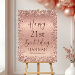Rose Gold Foil Glitter 21st Birthday Welcome Foam Board<br><div class="desc">Welcome guests in style with this Rose Gold Foil Glitter 21st Birthday Welcome Foam Board! Designed with a shimmering rose gold glitter effect, this elegant sign is the perfect statement piece for your milestone birthday celebration. Whether placed at the entrance, gift table, or photo backdrop, this stunning welcome board adds...</div>