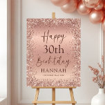 Rose Gold Foil Glitter 30th Birthday Welcome Foam Board<br><div class="desc">Welcome guests in style with this Rose Gold Foil Glitter 30th Birthday Welcome Foam Board! Featuring a shimmering rose gold glitter design, this elegant sign sets the perfect tone for a chic and glamorous celebration. Whether displayed at the entrance, gift table, or as a stunning photo backdrop, this custom welcome...</div>