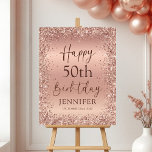 Rose Gold Foil Glitter 50th Birthday Welcome Foam Board<br><div class="desc">Welcome guests in style with this Rose Gold Foil Glitter 50th Birthday Welcome Foam Board! Designed with elegant rose gold hues and shimmering glitter accents, this chic and sophisticated sign sets the perfect tone for a fabulous 50th birthday celebration. Whether placed at the entrance, near the gift table, or as...</div>