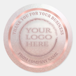 Foiled Transparent Stickers , Custom Logo Stickers , 35mm Round Clear  Stickers , Choose From Gold, Silver, Rose, White Foil , Metallic -   Ireland