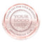 Rose gold foil glittery thank custom logo classic 
