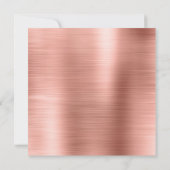 Rose Gold Foil Hello 40 Forty Birthday Party Invitation (Back)
