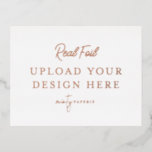 Rose Gold Foil Landscape Postcard<br><div class="desc">Customize your design in Templett. After you are done editing,  download your file in a JPG format (don't forget to turn on the bleed option). Upload your design here by clicking on the blue "Personalize" button.</div>