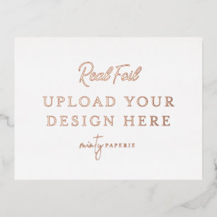 Rose Gold Foil Landscape Postcard