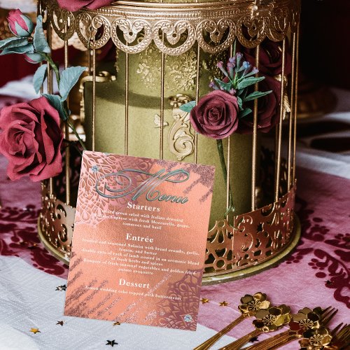 Rose Gold Foil Luxury Glam Elegant Stylish Wedding