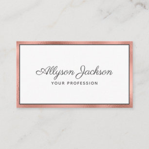 Rose Gold Foil Luxury Script Business Card