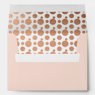 Rose Gold Foil Polka Dot Inside Lined Envelope