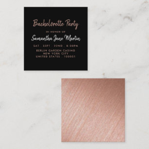Rose Gold Foil & Script Bachelorette Party Ticket 