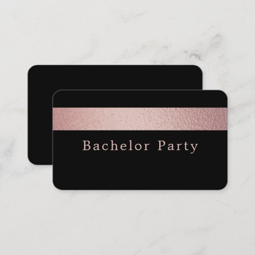 Rose Gold Foil Stripe Bachelor Party Ticket