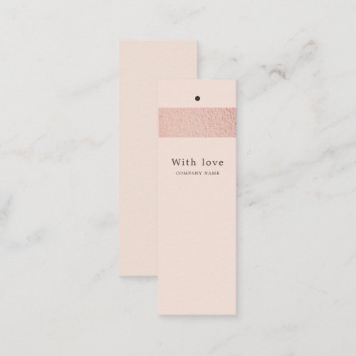 Rose Gold Foil Stripe On Blush Pink Gift Tags