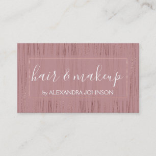 Rose Gold Foil Striped Modern Pattern Business Card