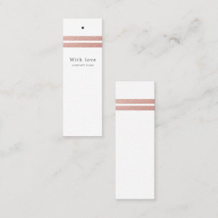 Rose Gold Foil Stripes   White Gift Tags