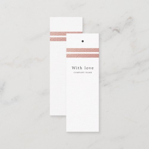 Rose Gold Foil Stripes  White Gift Tags