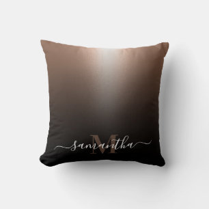 Rose Gold Foil Throw Pillow