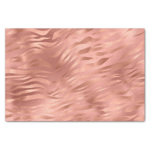 paper foil tissue rose gold stripes tiger