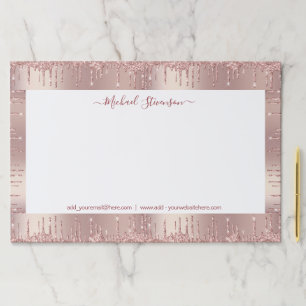 Rose Gold Frame Paper Pad Personalized Your Design