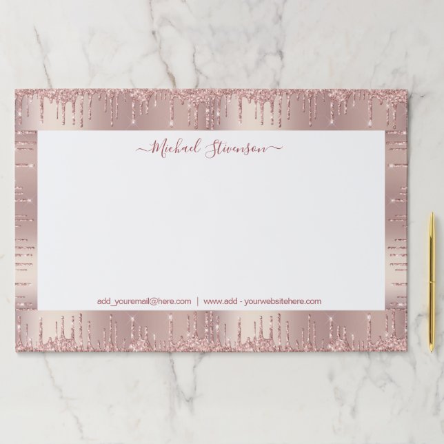 Rose Gold Frame Paper Pad Personalized Your Design (Insitu)