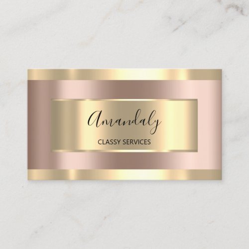 Rose  Gold Framed Elegant Professional Modern Business Card