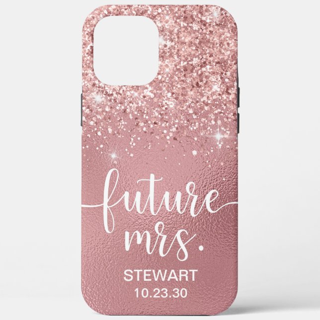 Rose Gold Future Mrs Glitter Case-Mate iPhone Case (Back)