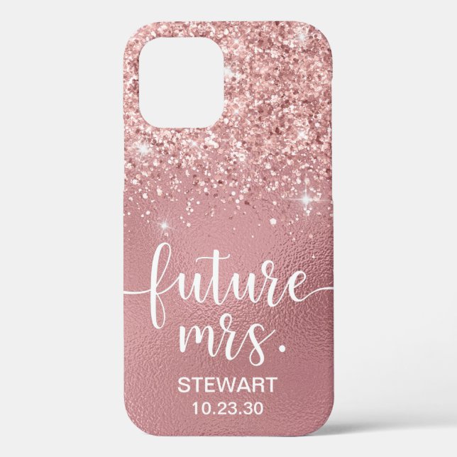 Rose Gold Future Mrs Glitter Case-Mate iPhone Case (Back)