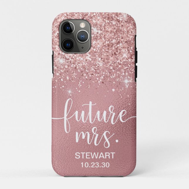 Rose Gold Future Mrs Glitter Case-Mate iPhone Case (Back)
