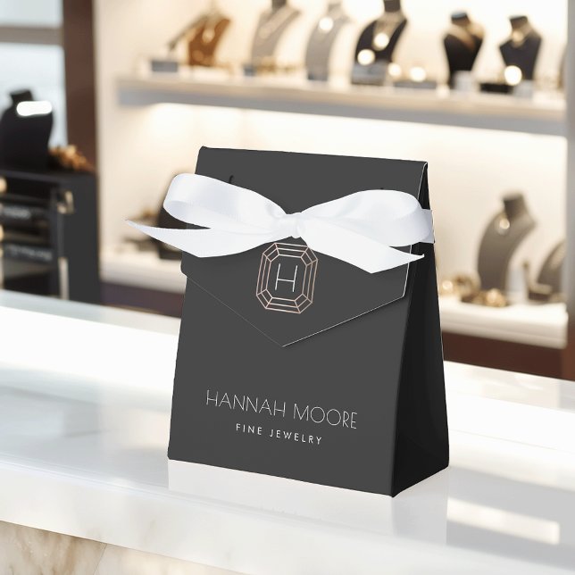 Rose Gold Gemstone Monogram Jewelry Designer Box (Creator Uploaded)