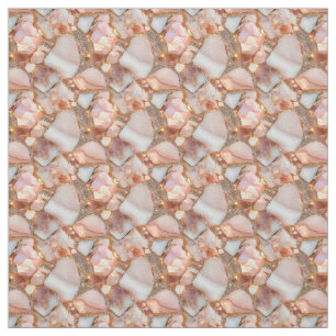 Rose Gold Gemstones  Fabric
