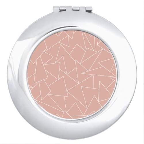 Rose gold geometric compact mirror