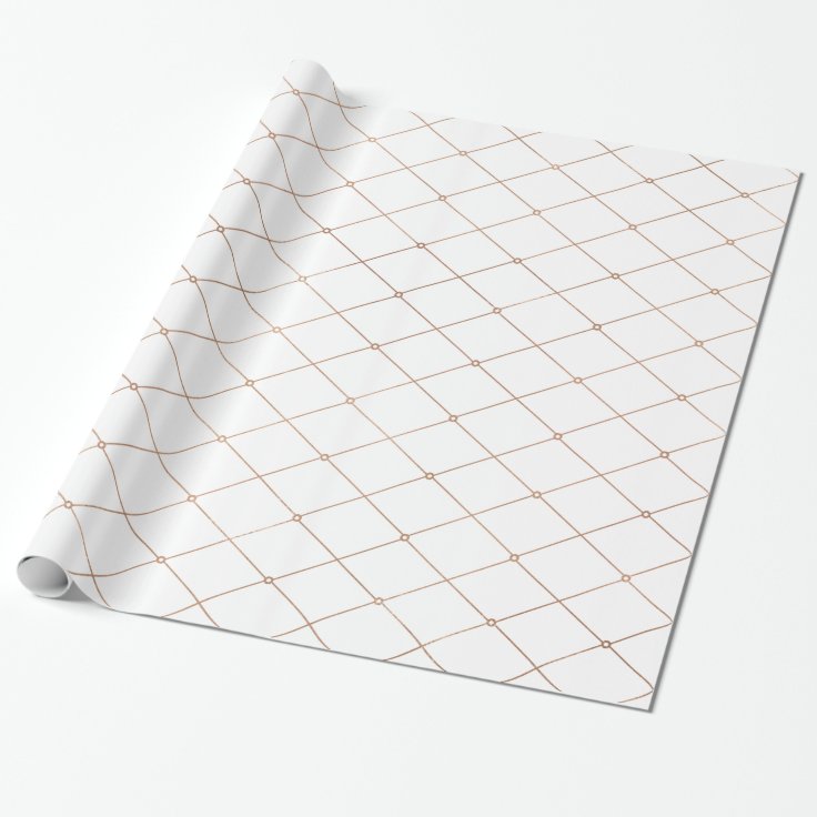 Rose Gold Geometric Diamond Pattern Wrapping Paper Zazzle