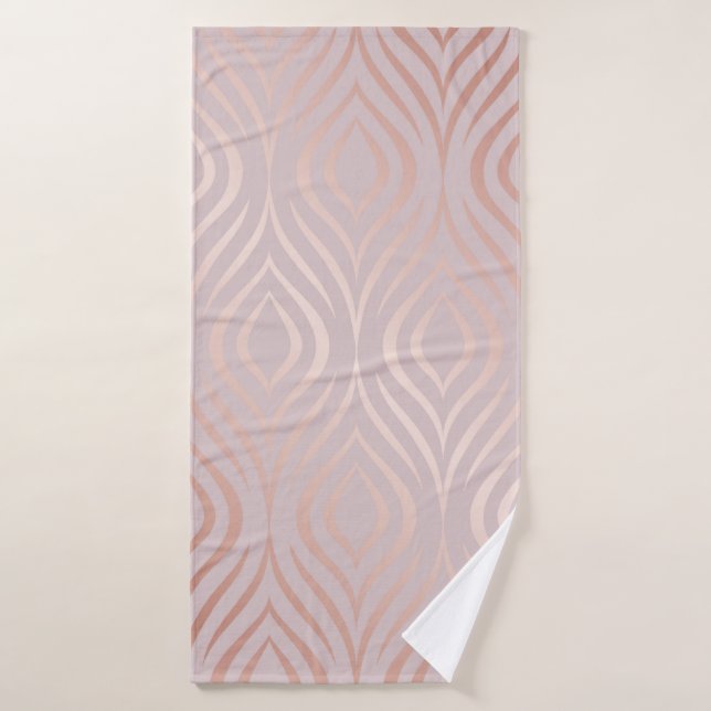 Rose gold geometric seamless pattern bath towel (Bath Towel)